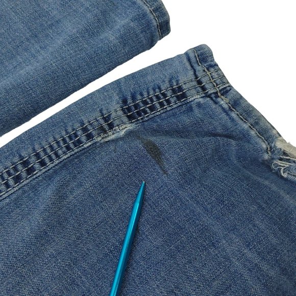 BKE Derek Bootleg Distressed Jeans READ CONDITION Mens Size 32XL Faded Denim - Picture 9 of 16